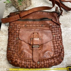 Brown leather Harbour 2nd crossbody purse